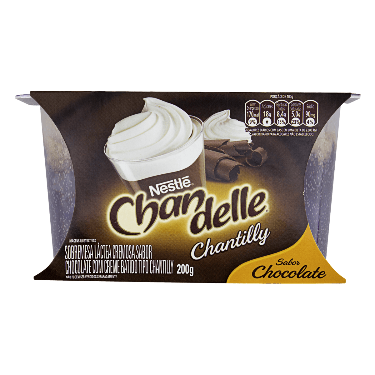 Sobremesa Chantilly Chocolate Chandelle 200g