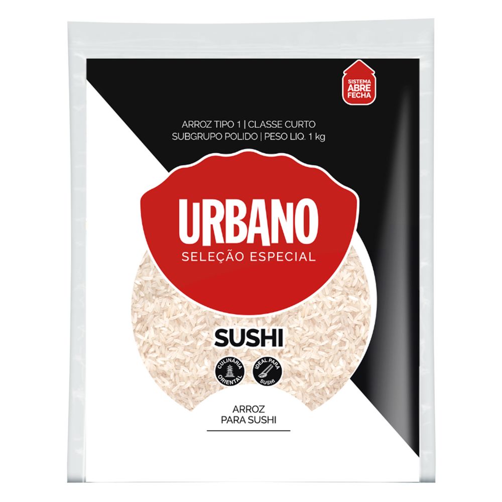 Arroz Sushi Urbano Pacote 1kg